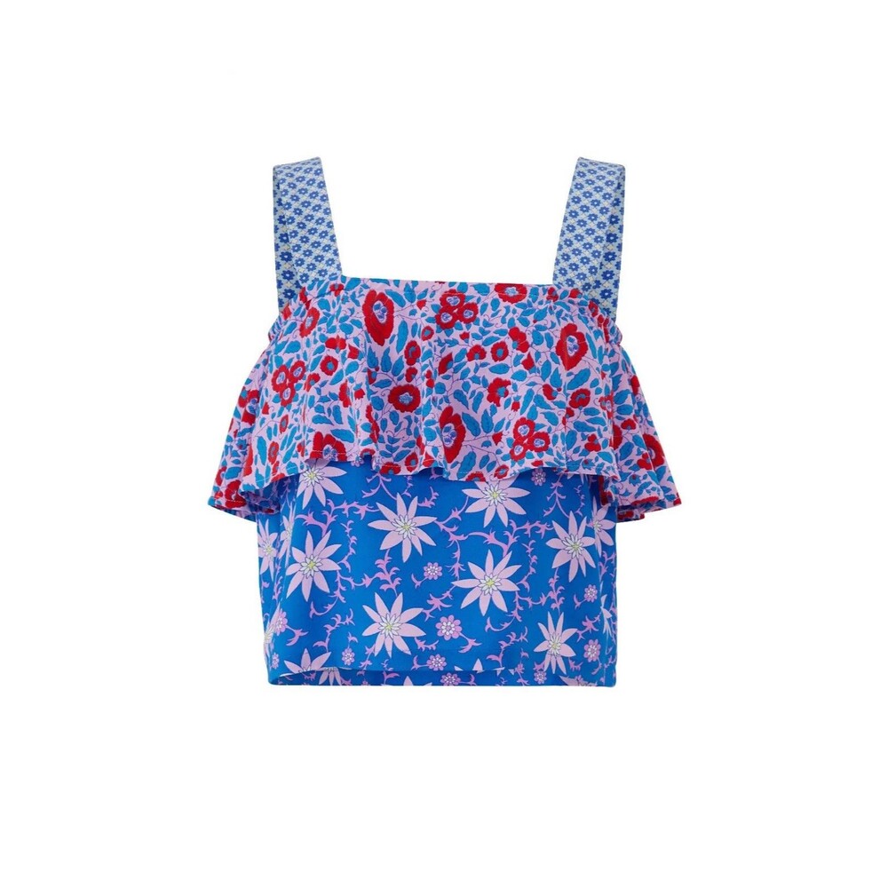 WARM New York $350 Boat Blouse; XS 1 Womenās Silk Floral Flowy Top